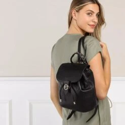 MICHAEL Michael Kors Mina Large Drawstring Backpack Black Rucksack -Modetaschengeschäft A0158501 Michael Kors 2