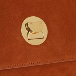 Coccinelle Liya Suede Handbag Leather Chestnut/Chestnut Crossbody Bag -Modetaschengeschäft A0159183 coccinelle 4