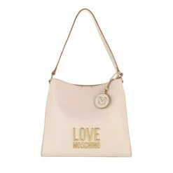 LOVE MOSCHINO Borsa Bonded Pu Avorio Hobo Bag