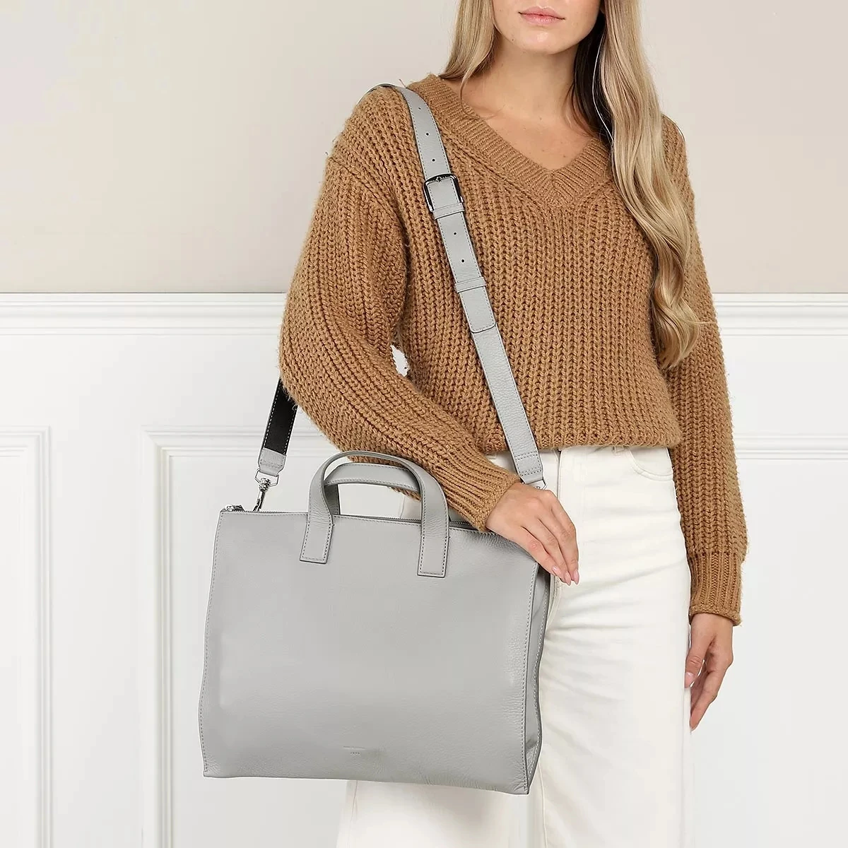 Tiger Of Sweden Medium Leather Travel Bag Light Cloud Businesstasche 4 Tiger Of Sweden Medium Leather Travel Bag Light Cloud Businesstasche – Bild 2