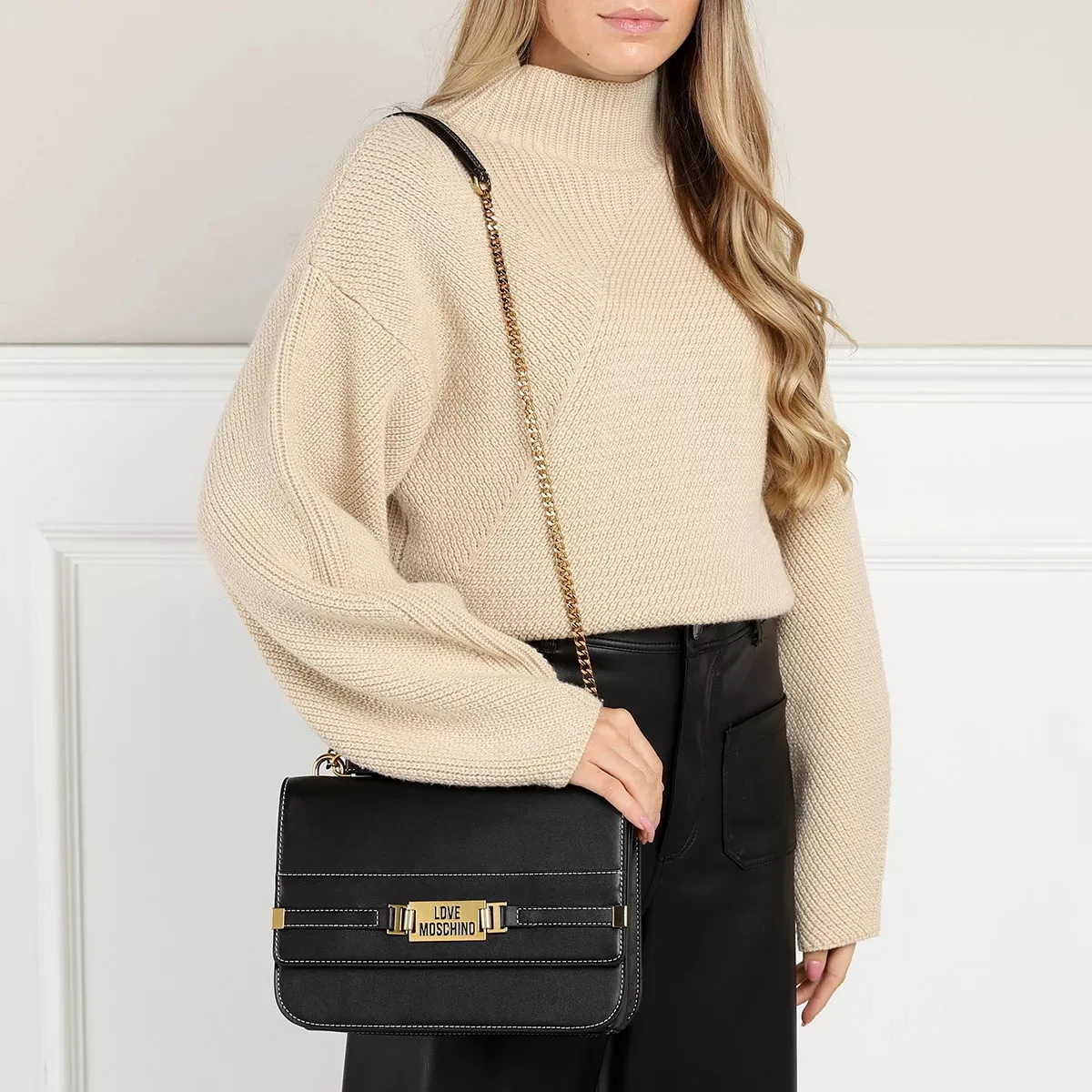 LOVE MOSCHINO Borsa Pu Nero Satchel 5 LOVE MOSCHINO Borsa Pu Nero Satchel – Bild 3