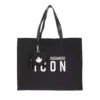 DSQUARED2 Icon Shopping Bag Black Shopper -Modetaschengeschäft A0165862 Dsquared2 1