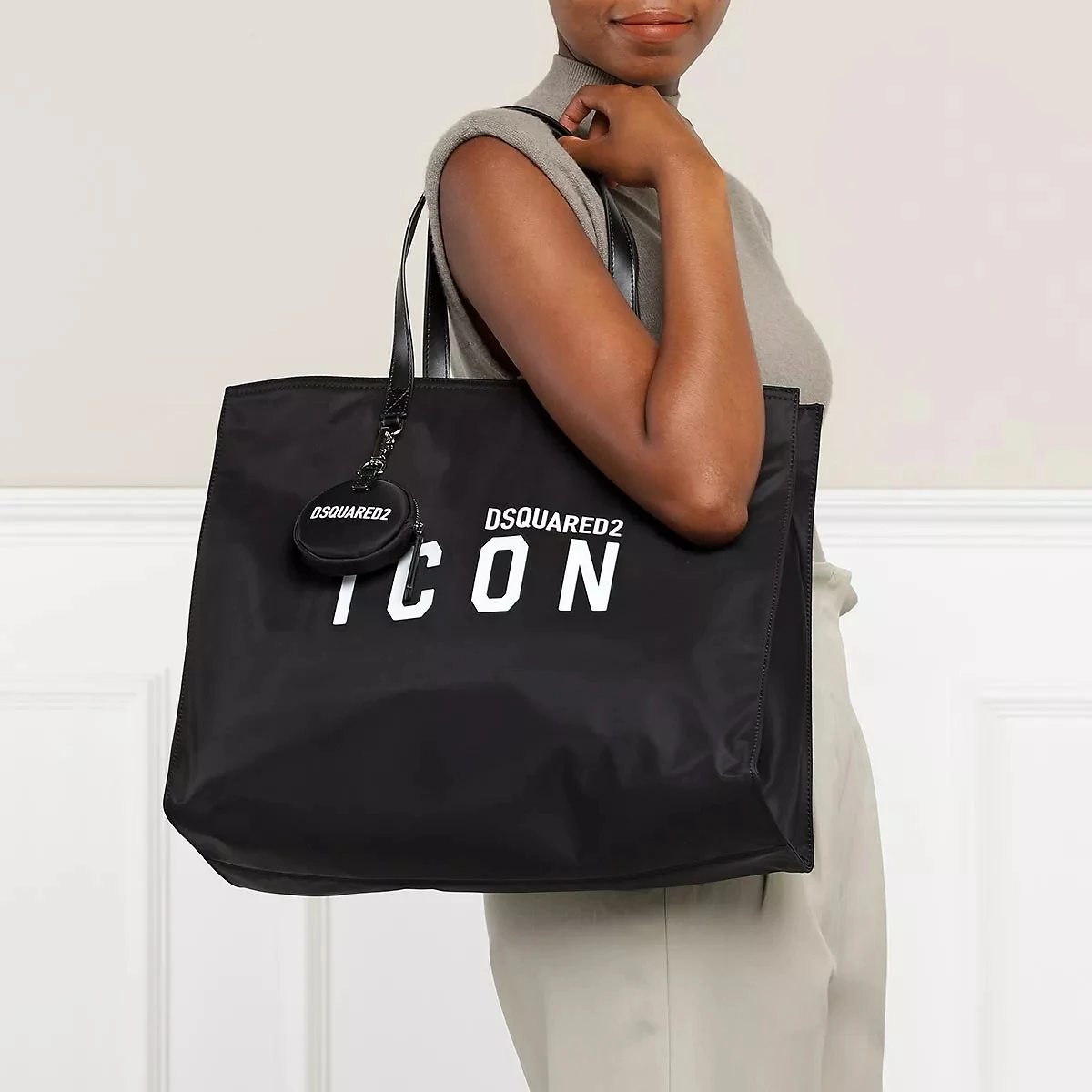 DSQUARED2 Icon Shopping Bag Black Shopper 4 DSQUARED2 Icon Shopping Bag Black Shopper – Bild 2