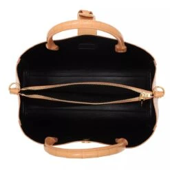 Coccinelle Alba Croco Shiny Soft Handbag Almond Tote -Modetaschengeschäft A0166380 Coccinelle position 5