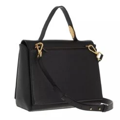 Coccinelle Josephine Handbag Grained Leather / Noir Noir Satchel -Modetaschengeschäft A0166415 Coccinelle position 4