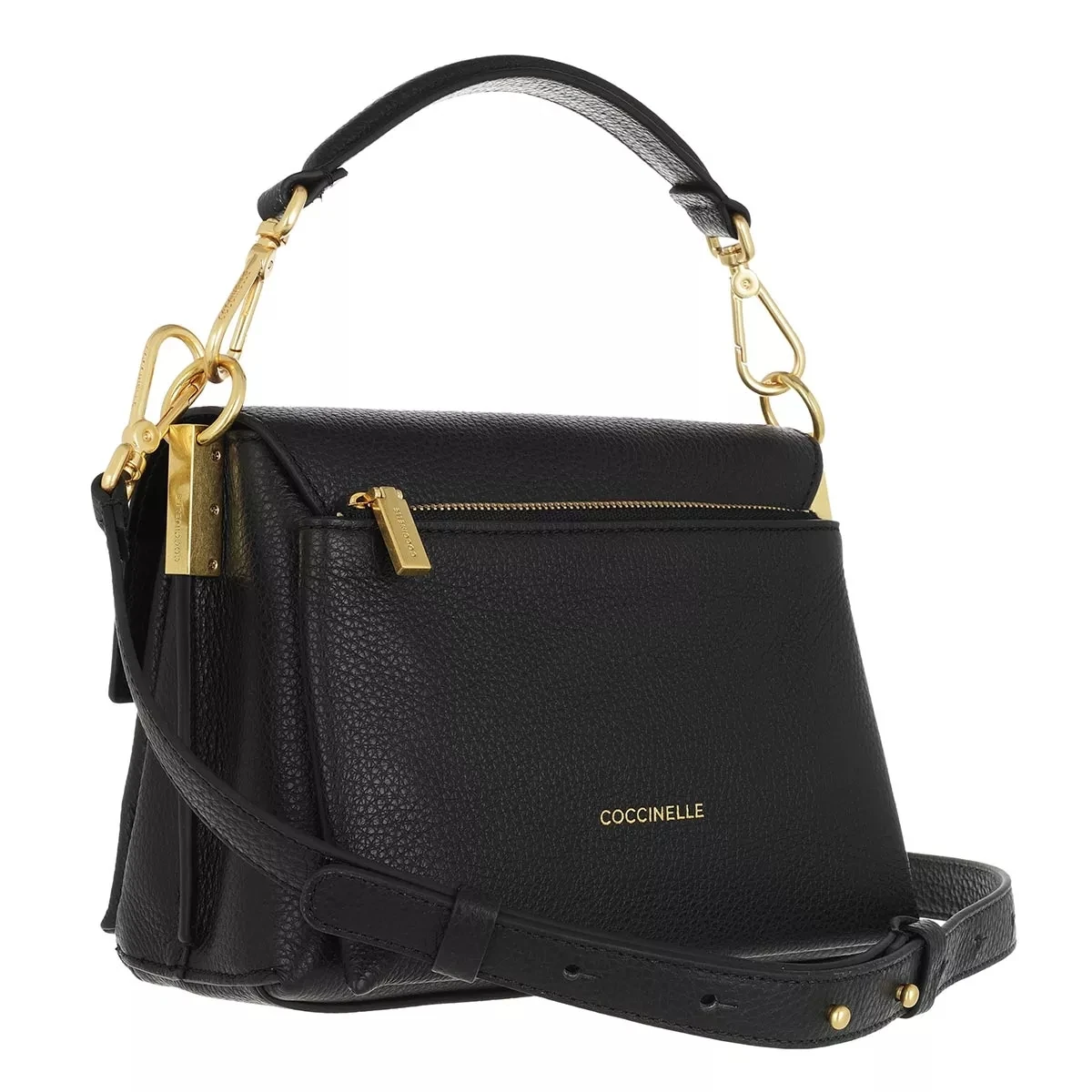 Coccinelle Marvin Desir Handbag Grainy Leather Noir Satchel 6 Coccinelle Marvin Desir Handbag Grainy Leather Noir Satchel – Bild 4