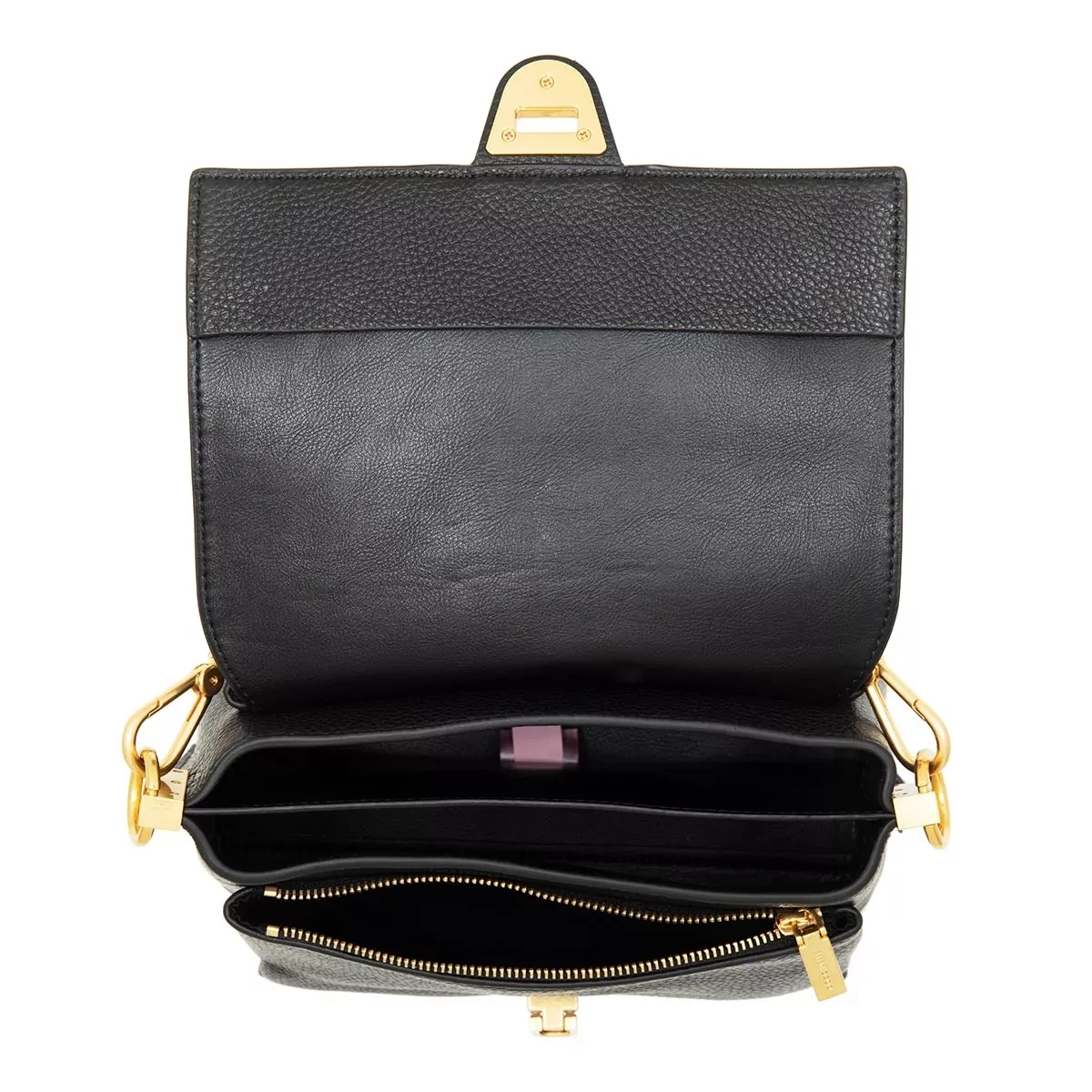 Coccinelle Marvin Desir Handbag Grainy Leather Noir Satchel 8 Coccinelle Marvin Desir Handbag Grainy Leather Noir Satchel – Bild 6