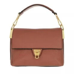 Coccinelle Marvin Desir Handbag Grainy Leather Cinnamon Satchel