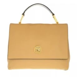 Coccinelle Liya Warm Beige/Noir Satchel