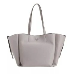 MICHAEL Michael Kors Freya Large Open Tote Bag Pearl Grey Shopper