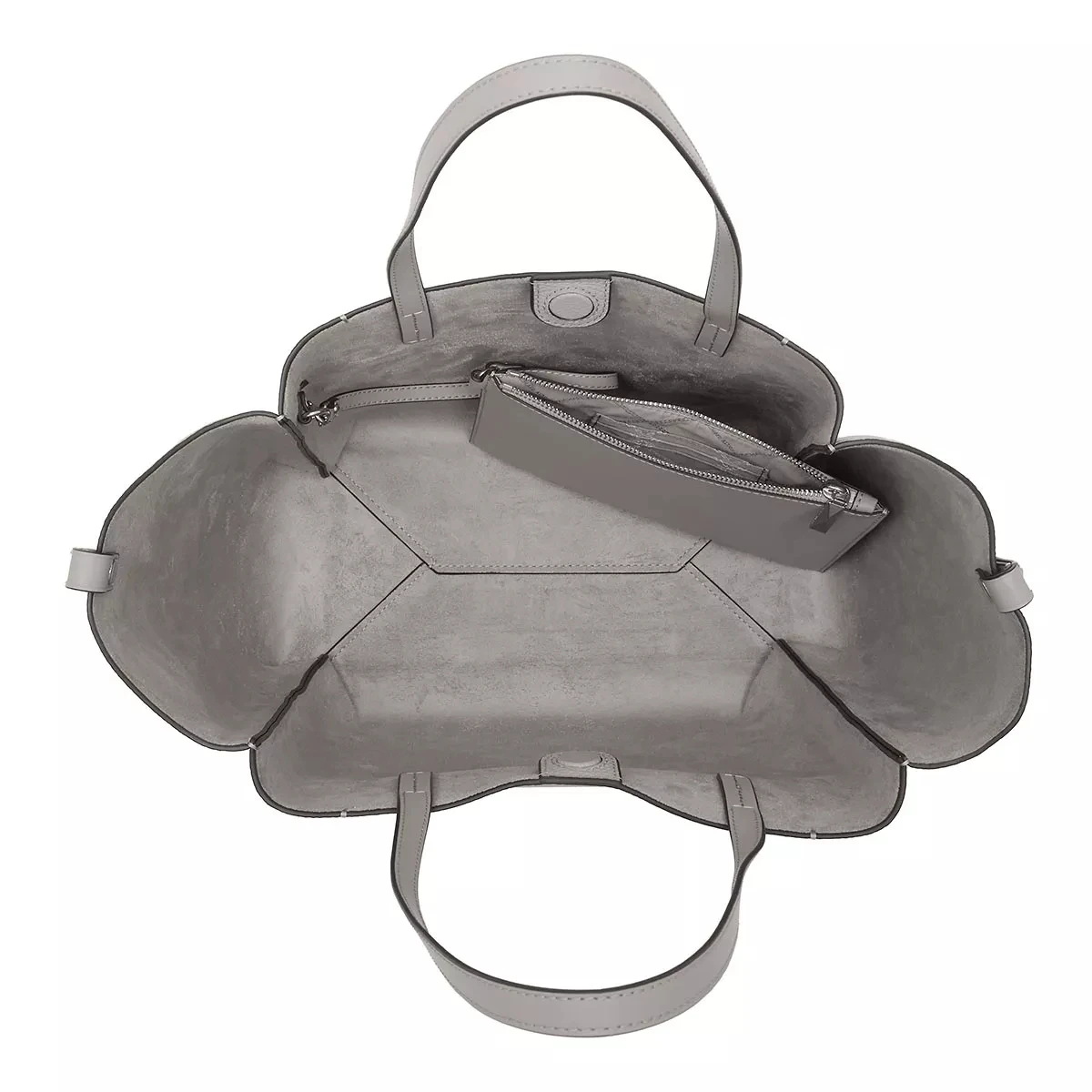 MICHAEL Michael Kors Freya Large Open Tote Bag Pearl Grey Shopper 7 MICHAEL Michael Kors Freya Large Open Tote Bag Pearl Grey Shopper – Bild 5