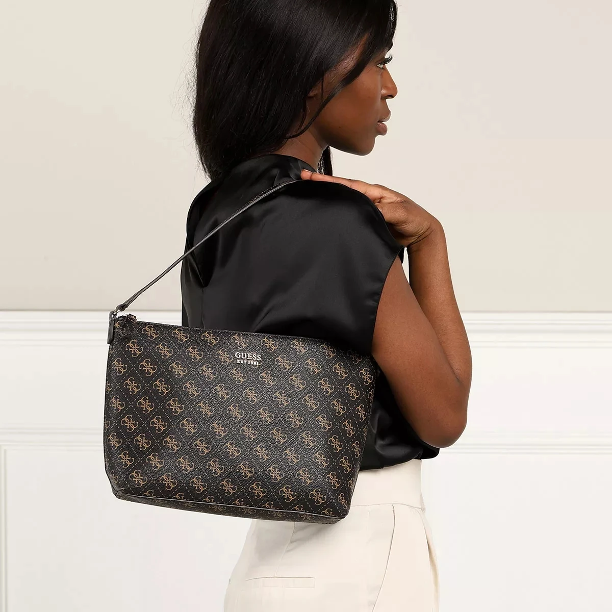 Guess Eco Brenton Tote Brown Logo Shopper 4 Guess Eco Brenton Tote Brown Logo Shopper – Bild 2