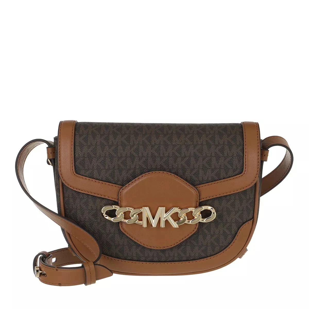 MICHAEL Michael Kors Medium Saddle Messenger Brown/Acorn Messenger Bag 3 MICHAEL Michael Kors Medium Saddle Messenger Brown/Acorn Messenger Bag