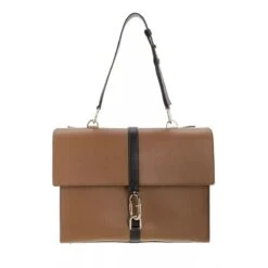 Furla Narciso M Shoulder Bag Cognac H+Perla E+Nero Satchel