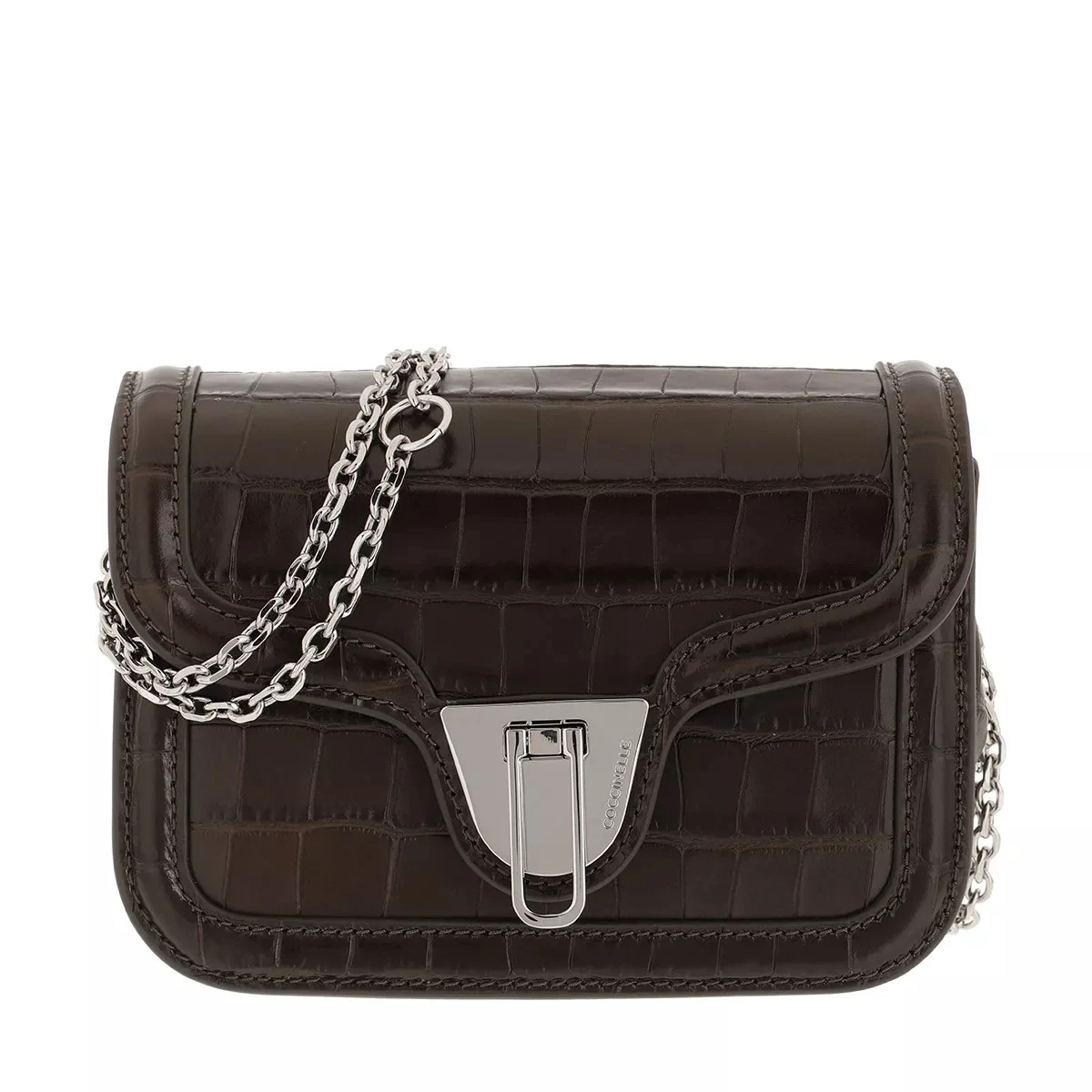 Coccinelle Marvin Twist Croco Shiny Soft Bark Crossbody Bag 3 Coccinelle Marvin Twist Croco Shiny Soft Bark Crossbody Bag
