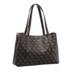 Guess Eco Brenton Girlfriend Satchel Brown Logo Shopper -Modetaschengeschäft A0180222 Guess position 3