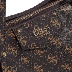 Guess Eco Brenton Girlfriend Satchel Brown Logo Shopper -Modetaschengeschäft A0180222 Guess position 4