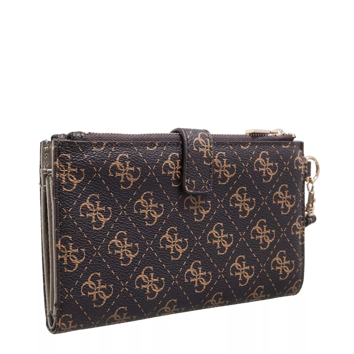 Guess Eco Brenton Double Zip Orgnizer Brown Logo Wristlet 5 Guess Eco Brenton Double Zip Orgnizer Brown Logo Wristlet – Bild 3