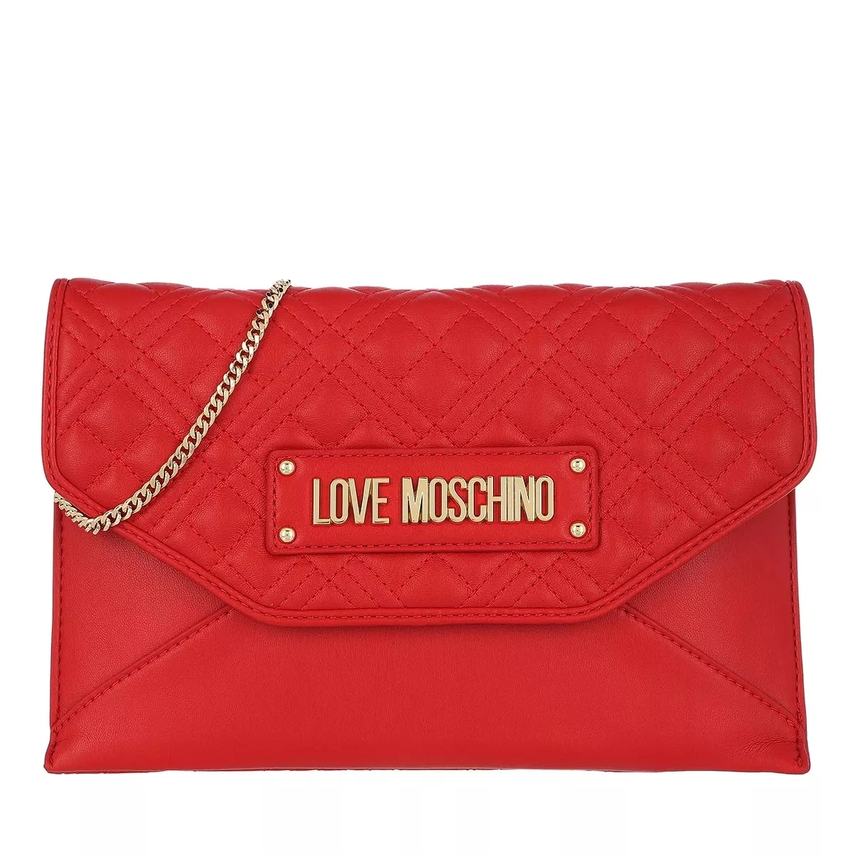 LOVE MOSCHINO Borsa Quilted Pu Rosso Envelope Bag 3 LOVE MOSCHINO Borsa Quilted Pu Rosso Envelope Bag