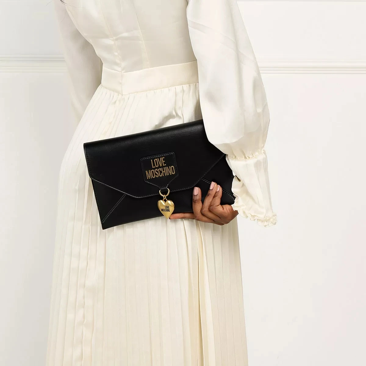 LOVE MOSCHINO Borsa Pu Nero Envelope Bag 5 LOVE MOSCHINO Borsa Pu Nero Envelope Bag – Bild 3