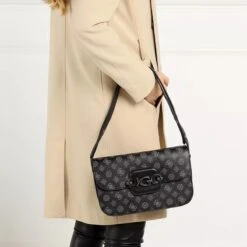 Guess Hensely G Logo Convertible Shoulder Bag Coal Multi Satchel 9 Guess Hensely G Logo Convertible Shoulder Bag Coal Multi Satchel -Modetaschengeschäft A0181900 Guess position 2