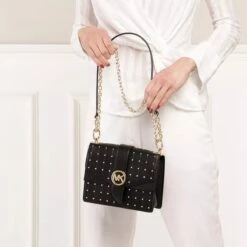 MICHAEL Michael Kors Greenwich Small Convertible Crossbody Bag Black Crossbody Bag -Modetaschengeschäft A0183942 MichaelMichaelKors position 3