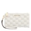 MICHAEL Michael Kors Jet Set Double Zip Wristlet Optic White Wristlet