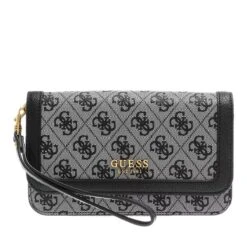 Guess Zadie Logo Slg Phone Organizer Black Logo Wristlet