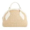 Coccinelle Colette Rafia Handle Bag Natural/White Bowling Bag 1 Coccinelle Colette Rafia Handle Bag Natural/White Bowling Bag -Modetaschengeschäft A0185747 Coccinelle position 1