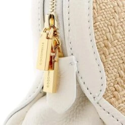 Coccinelle Colette Rafia Handle Bag Natural/White Bowling Bag 12 Coccinelle Colette Rafia Handle Bag Natural/White Bowling Bag -Modetaschengeschäft A0185747 Coccinelle position 5