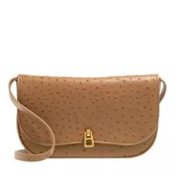 Coccinelle Magie Ostrich Nocciola Crossbody Bag
