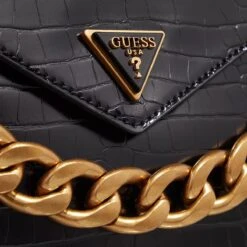 Guess Retour Top Handle Flap Black Satchel -Modetaschengeschäft A0189818 Guess position 5