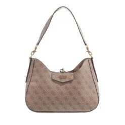 Guess Eco Brenton Hobo Latte Logo Hobo Bag