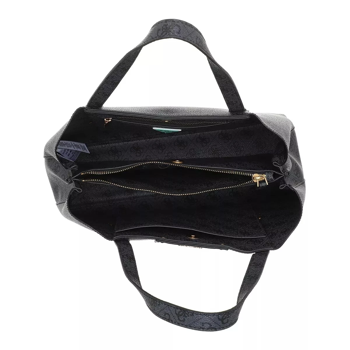 Guess Eco Brenton Girlfriend Satchel Coal Logo Tote 7 Guess Eco Brenton Girlfriend Satchel Coal Logo Tote – Bild 5