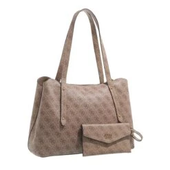 Guess Eco Brenton Girlfriend Satchel Latte Logo Shopper -Modetaschengeschäft A0189828 Guess position 3