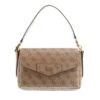 Guess Eco Brenton Flap Shoulder Bag Latte Logo Satchel -Modetaschengeschäft A0189830 Guess position 1