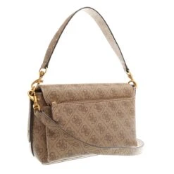 Guess Eco Brenton Flap Shoulder Bag Latte Logo Satchel -Modetaschengeschäft A0189830 Guess position 4