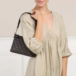 Guess Eco Brenton Hobo Brown Logo Hobo Bag -Modetaschengeschäft A0189831 Guess position 3