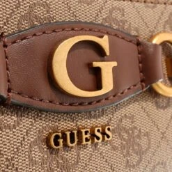 Guess Izzy Top Zip Shoulder Bag Latte Logo/Brown Crossbody Bag -Modetaschengeschäft A0189873 Guess position 5