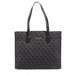 Guess Silvana Shopping Bag Coal Logo Shopper