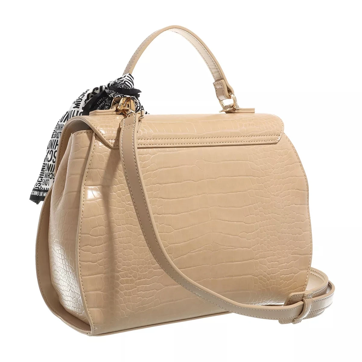 LOVE MOSCHINO Borsa Pu St Croco Pu Sabbia Satchel 6 LOVE MOSCHINO Borsa Pu St Croco Pu Sabbia Satchel – Bild 4