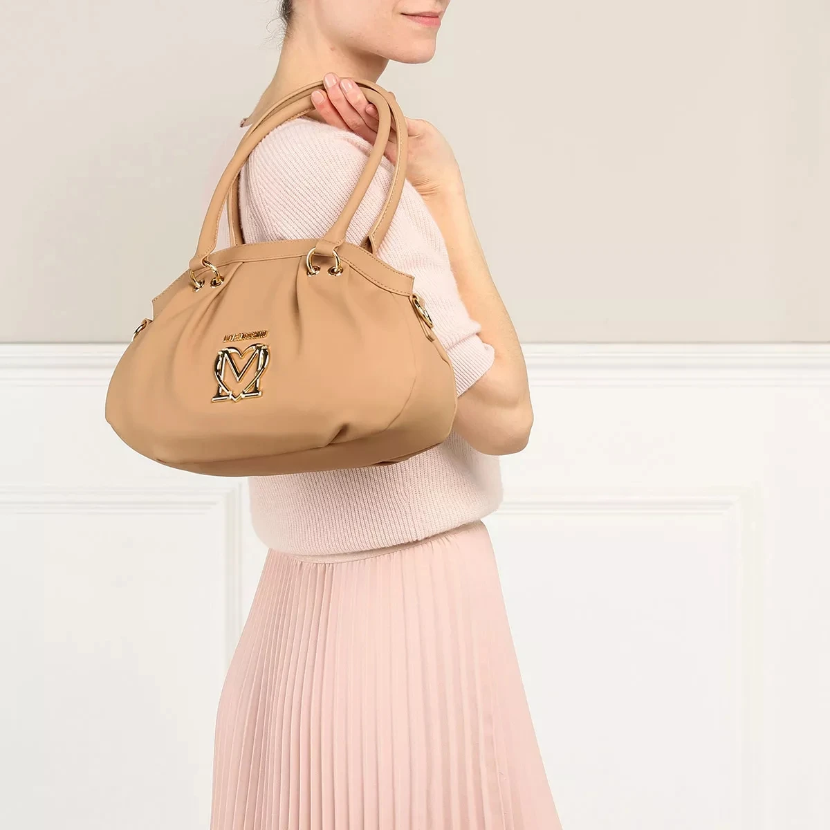 LOVE MOSCHINO Borsa Pu Sabbia Bowling Bag 4 LOVE MOSCHINO Borsa Pu Sabbia Bowling Bag – Bild 2