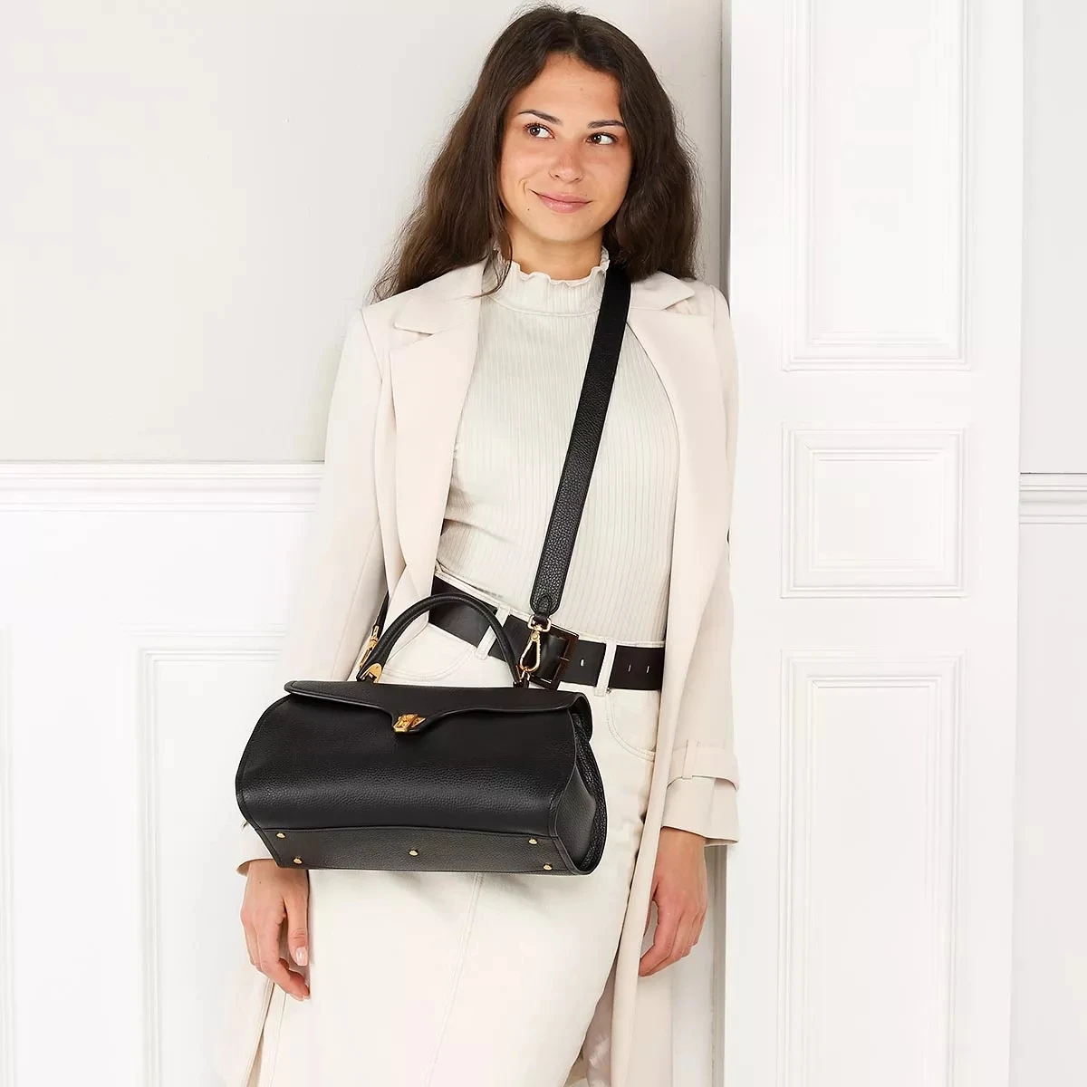 Coccinelle Marvin Tote Bag Noir Satchel 5 Coccinelle Marvin Tote Bag Noir Satchel – Bild 3