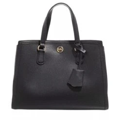 MICHAEL Michael Kors Chantal Medium Satchel Black Tote