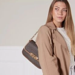 MICHAEL Michael Kors Parker Medium Convertible Pouchette Shoulder Brn Acorn Crossbody Bag -Modetaschengeschäft A0194777 MichaelMichaelKors position 3