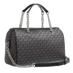 MICHAEL Michael Kors Medium Duffle Satchel Blk Silver Satchel -Modetaschengeschäft A0194787 MichaelMichaelKors position 4