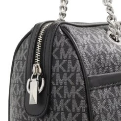 MICHAEL Michael Kors Medium Duffle Satchel Blk Silver Satchel -Modetaschengeschäft A0194787 MichaelMichaelKors position 5