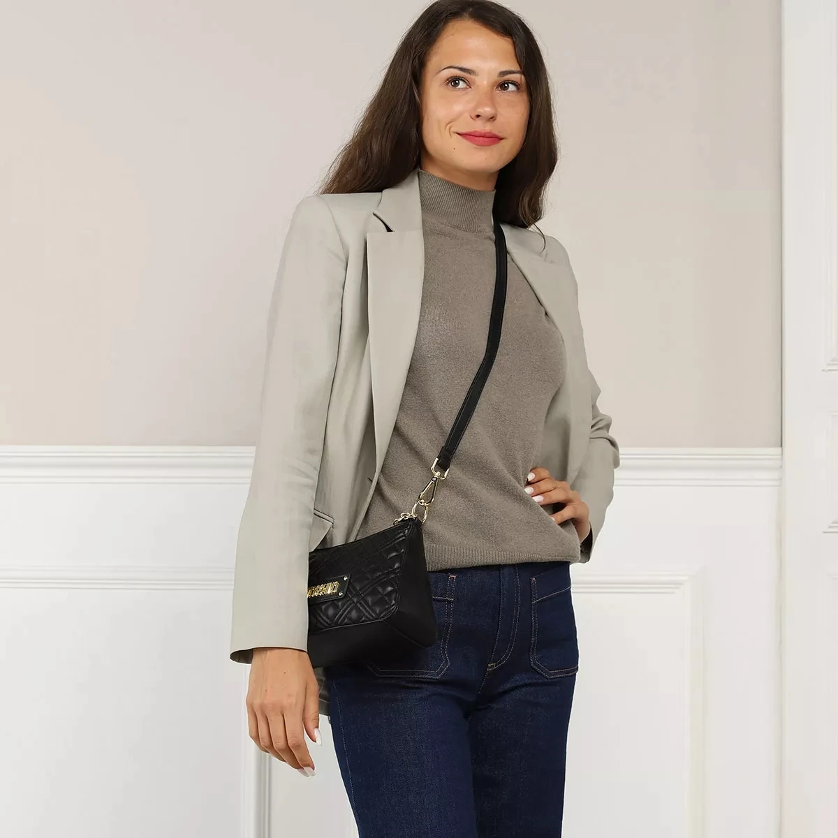 LOVE MOSCHINO Borsa Quilted Bag Pu Nero Pochette 5 LOVE MOSCHINO Borsa Quilted Bag Pu Nero Pochette – Bild 3