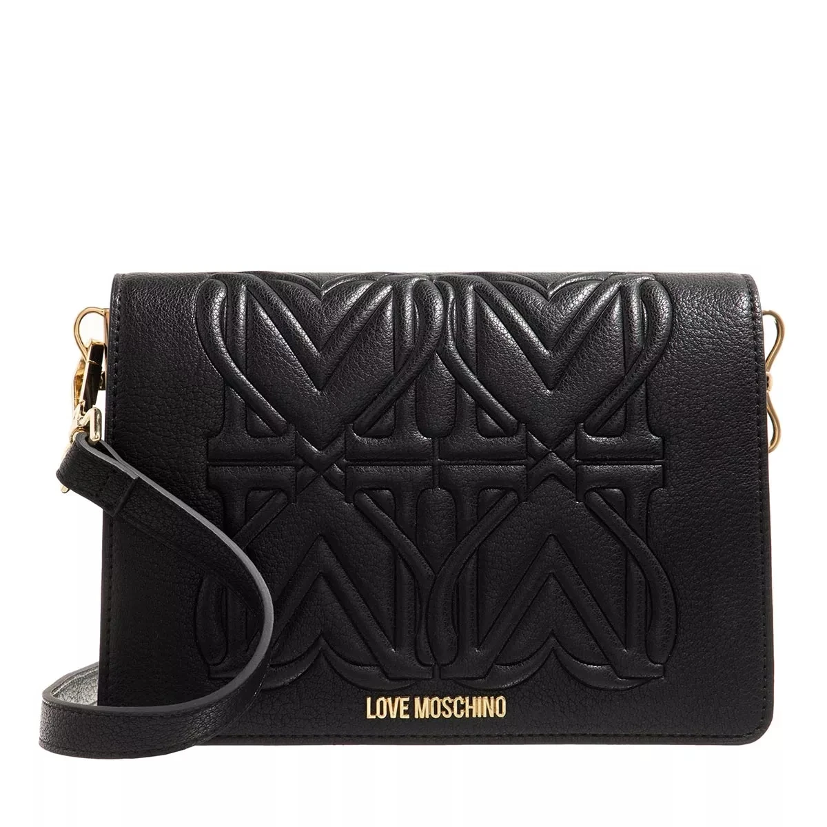 LOVE MOSCHINO Borsa Heart Logo Pu Nero Crossbody Bag 3 LOVE MOSCHINO Borsa Heart Logo Pu Nero Crossbody Bag