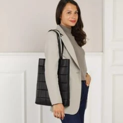 LOVE MOSCHINO Borsa Soft Padding Pu Nero Shopper -Modetaschengeschäft A0196146 LoveMoschino position 2